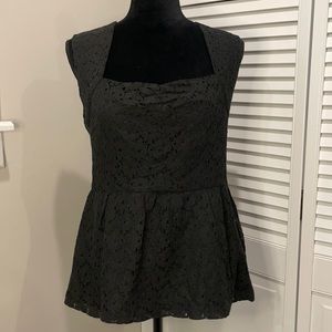 Anthropologie Lace Peplum Top